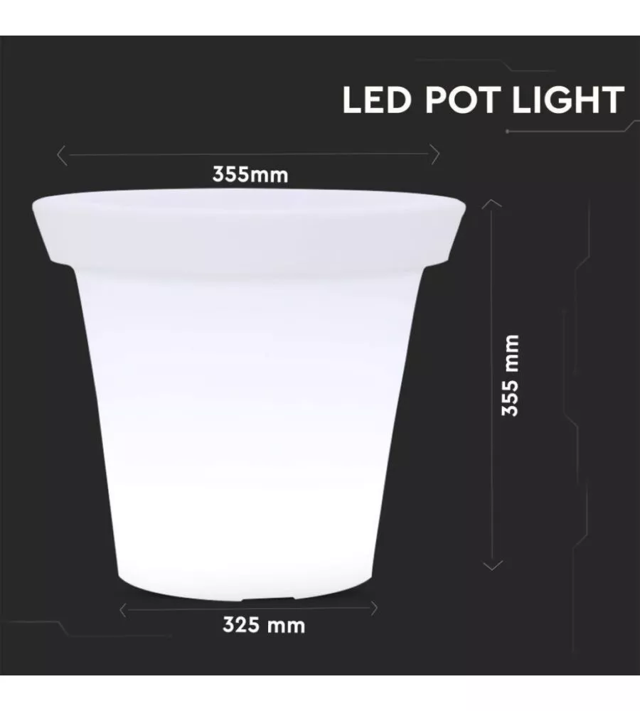 Vaso led rgb con telecomando, 3w